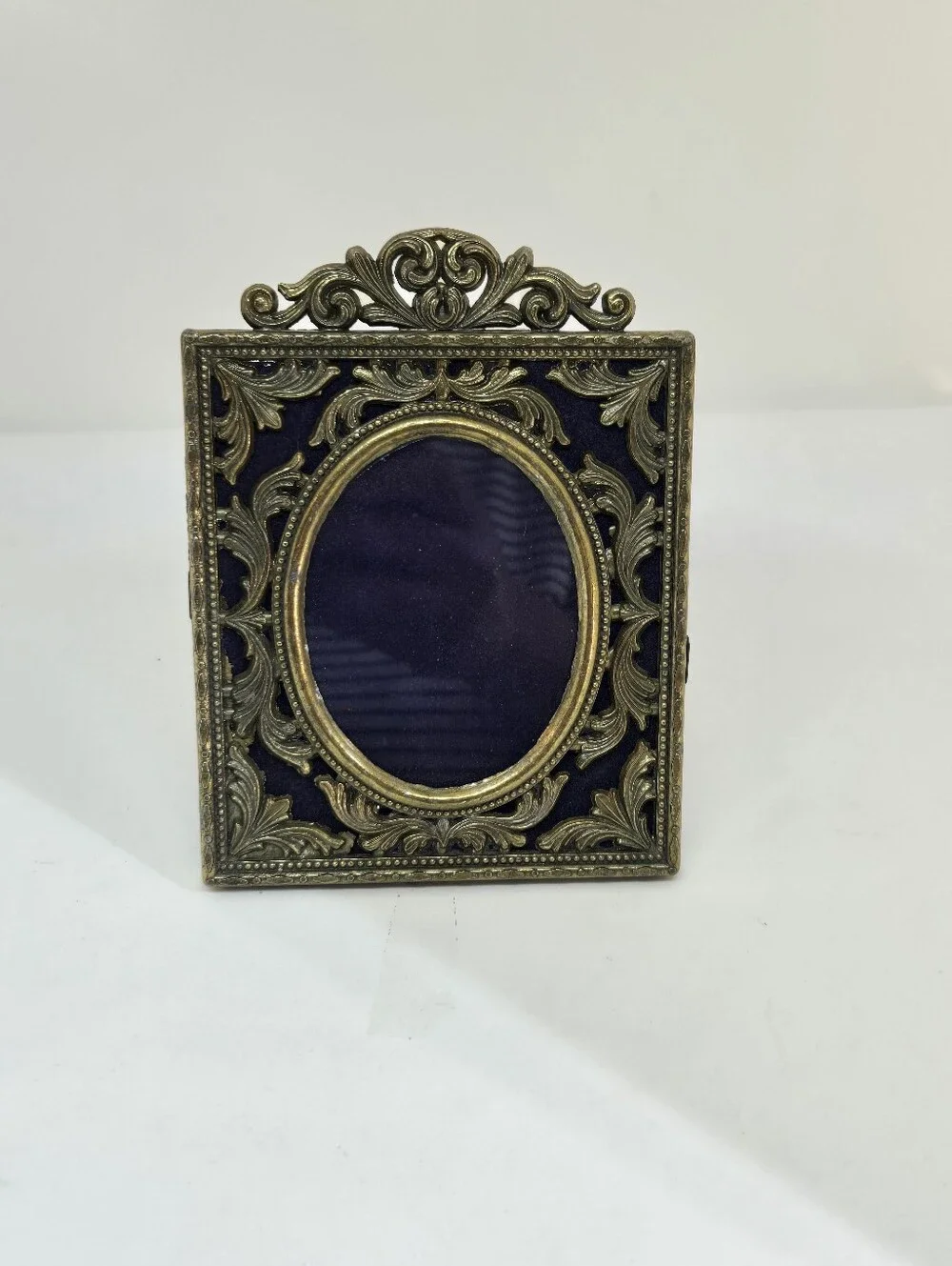 Vtg Italian Ornate Metal Photo Frame